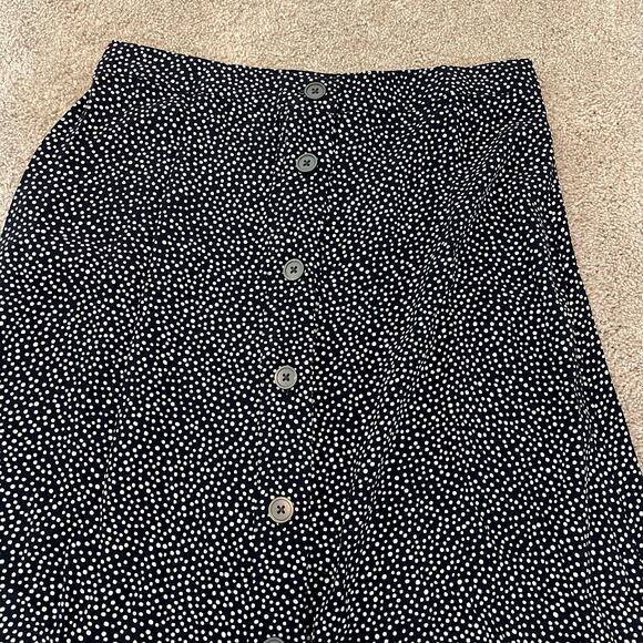 NWT Gap Women's Midi Button Down Skirt Dark Blue White Polka Dot Size 6 - Picture 6 of 6